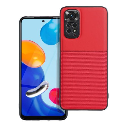 Xiaomi Redmi Note 11 / Note 11s hátlap tok, telefon tok, stílusos, prémium, piros, Noble Case