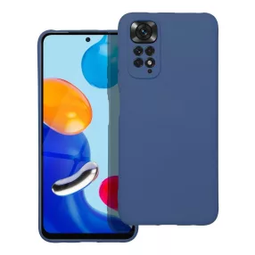   Xiaomi Redmi Note 11 / Note 11s szilikon tok, hátlaptok, telefon tok, velúr belsővel, matt, kék, Silicone