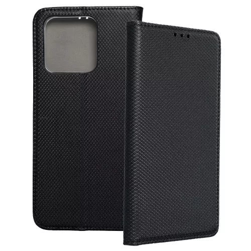 Xiaomi Redmi 10C könyvtok, fliptok, telefon tok, bankkártyatartós, mágneszáras, fekete, Smart Case book