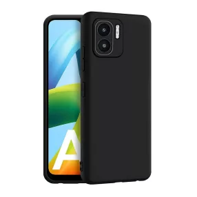   Xiaomi Redmi A1 / Redmi A2 szilikon tok, hátlaptok, telefon tok, velúr belsővel, matt, fekete, Silicone
