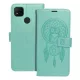 Xiaomi Redmi 10C könyvtok, fliptok, telefon tok, mágneszáras, bankkártyatartós, álomfogó mintás, zöld, Forcell Mezzo