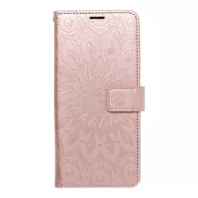   Xiaomi Redmi 10C könyvtok, fliptok, telefon tok, mágneszáras, bankkártyatartós, mandala mintás, rose gold Forcell Mezzo