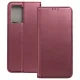 Samsung Galaxy A23 5G könyvtok, fliptok, telefon tok, bankkártyatartós, mágneszáras, bordó, Smart Magneto