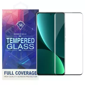   Xiaomi 12 Pro 5G / 12S Pro 5G üvegfólia, tempered glass, előlapi, 5D, edzett, hajlított, fekete kerettel