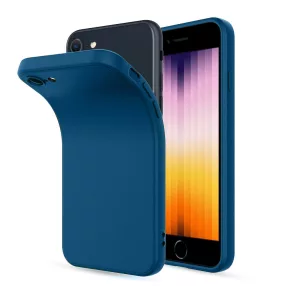   iPhone 7 / 8 / SE 2020 / SE 2022 szilikon tok, telefon tok, hátlaptok, matt, kék, Matt case