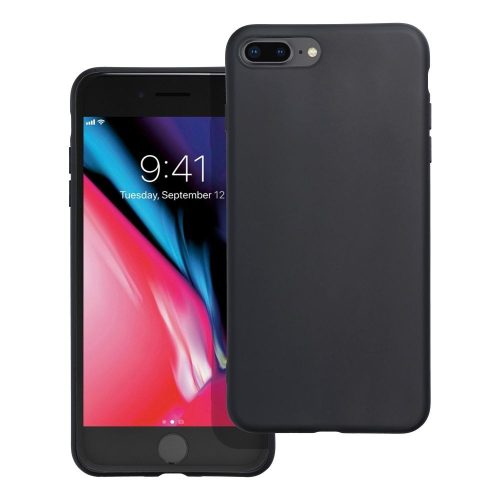 iPhone 7 Plus / 8 Plus szilikon tok, hátlaptok, telefon tok, hátlaptok, matt, fekete, Matt case