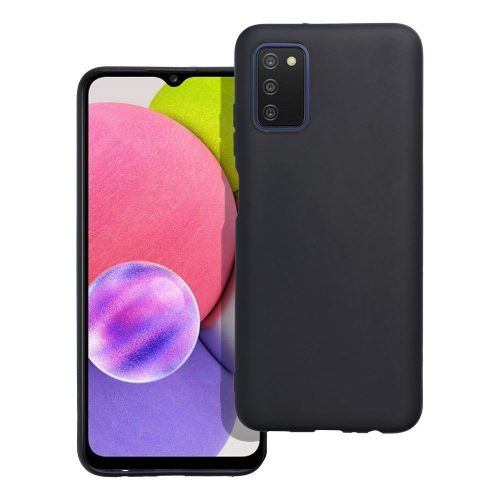 Samsung Galaxy A03s szilikon tok, telefon tok, hátlaptok, matt, fekete, Matt case