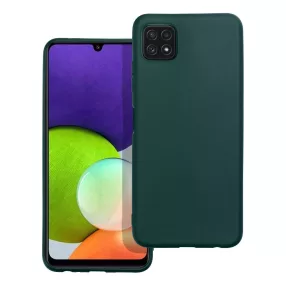   Samsung Galaxy A22 5G szilikon tok, telefon tok, hátlaptok, matt, zöld, Matt case