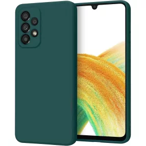   Samsung Galaxy A33 5G szilikon tok, telefon tok, hátlaptok, matt, zöld, Matt case