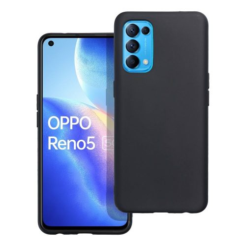 Oppo Reno 5 4G / Reno 5 5G / Find X3 Lite szilikon tok, telefon tok, hátlaptok, matt, fekete, Matt case