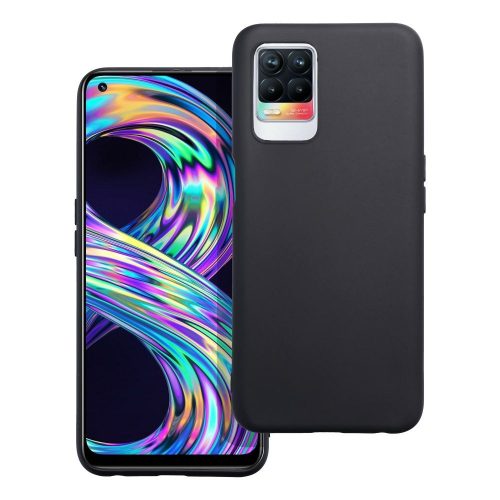 Realme 8 5G / V13 5G szilikon tok, telefon tok, hátlaptok, matt, fekete, Matt case