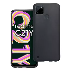   Realme C21Y / C25Y szilikon tok, telefon tok, hátlaptok, matt, fekete, Matt case