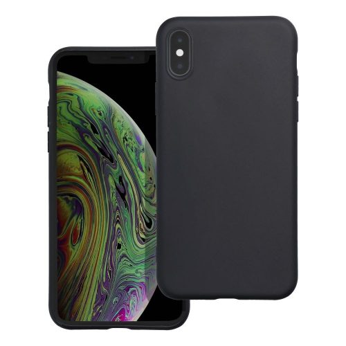 iPhone X / XS szilikon tok, telefon tok, hátlaptok, matt, fekete, Matt case