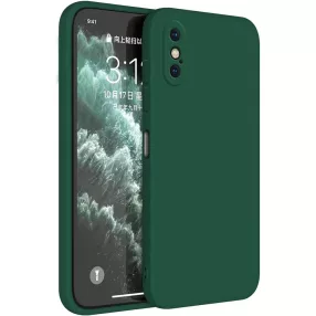   iPhone X / XS szilikon tok, telefon tok, hátlaptok, matt, zöld, Matt case
