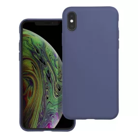   iPhone XS Max szilikon tok, telefon tok, hátlaptok, matt, kék, Matt case
