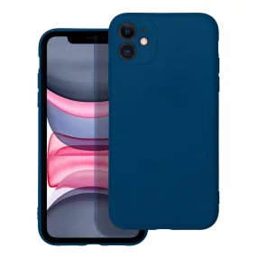   iPhone 11 szilikon tok, telefon tok, hátlaptok, matt, kék, Matt case