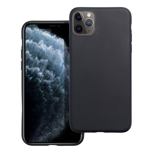 iPhone 11 Pro Max szilikon tok, telefon tok, hátlaptok, matt, fekete, Matt case