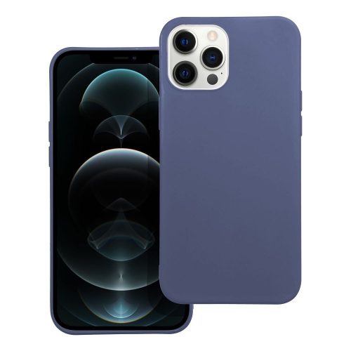 iPhone 12 Pro Max szilikon tok, telefon tok, hátlaptok, matt, kék, Matt case, Matt case