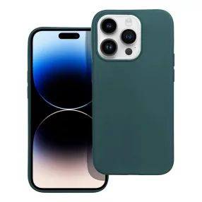   iPhone 14 Pro szilikon tok, telefon tok, hátlaptok, matt, zöld, Matt case