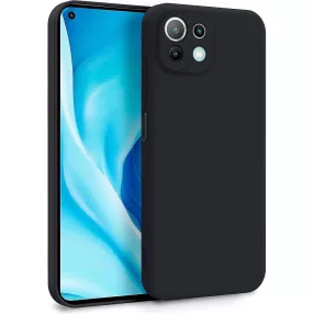   Xiaomi Mi 11 Lite 4G / 5G / 11 Lite 5G NE szilikon tok, telefon tok, hátlaptok, matt, fekete, Matt case