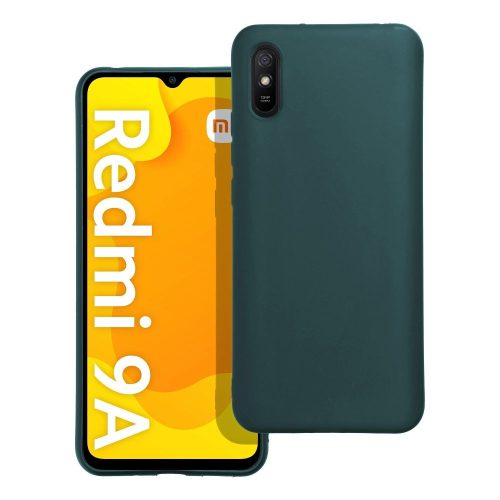 Xiaomi Redmi 9A / 9AT / 9i szilikon tok, telefon tok, hátlaptok, matt, zöld, Matt case