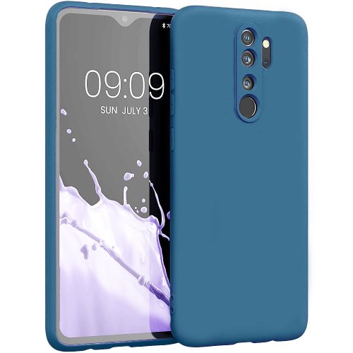 Xiaomi Redmi Note 8 Pro szilikon tok, telefon tok, hátlaptok, matt, kék, Matt case