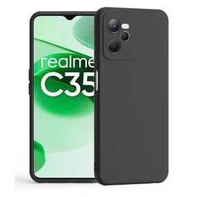   Realme C35 szilikon tok, telefon tok, hátlaptok, matt, fekete, Matt case