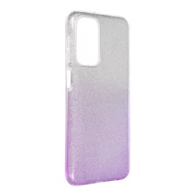   Samsung Galaxy A23 5G szilikon tok, hátlaptok, telefon tok, csillámos, lila-ezüst, Shining Case