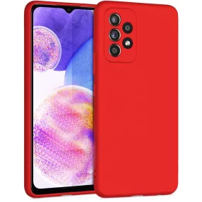   Samsung Galaxy A23 5G szilikon tok, hátlaptok, telefon tok, matt, piros, Soft