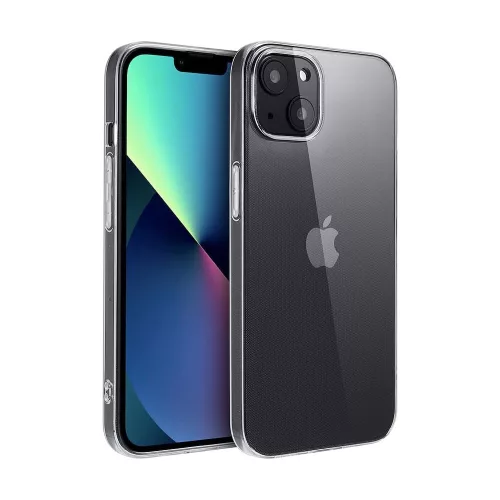 iPhone 13 szilikon tok, hátlaptok, telefon tok, vastag, átlátszó, 2mm, Clear Case