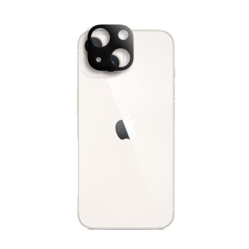 iPhone 14 Plus üvegfólia, tempered glass, 3D, edzett, lencsevédő, kamera védő, fekete