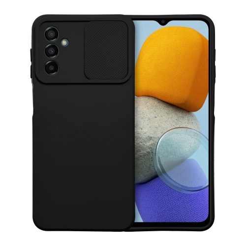 Samsung Galaxy A13 5G / A04s szilikon tok, hátlap tok, kamera védelemmel, fekete, SLIDE Case