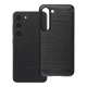 Samsung Galaxy S23 5G szilikon tok, hátlaptok, telefon tok, karbon mintás, fekete, Carbon case
