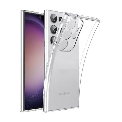 Samsung Galaxy S23 Ultra 5G szilikon tok, hátlaptok, telefon tok, vastag, átlátszó, 2mm
