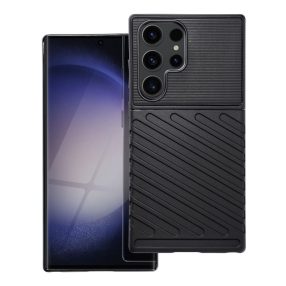   Samsung Galaxy S23 Ultra 5G szilikon tok, hátlap tok, ütésálló, fekete, Thunder