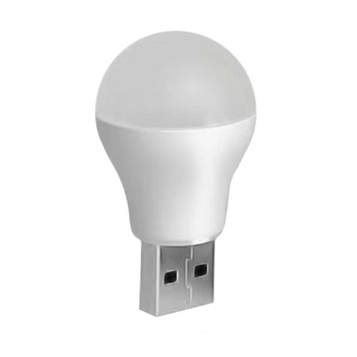 LED izzó, USB portos, hordozható, mini, 1W, 6500k, fehér fény
