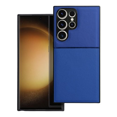 Samsung Galaxy S23 Ultra 5G hátlap tok, telefon tok, stílusos, prémium, kék, Forcell Noble