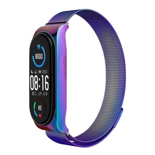 Xiaomi Mi Band 7 okoskarkötő / okosóra fém szíj, többszínű, színes