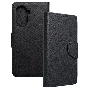   Huawei Nova 10 SE könyvtok, fliptok, telefon tok, bankkártyatartós, mágneszáras, fekete, Fancy