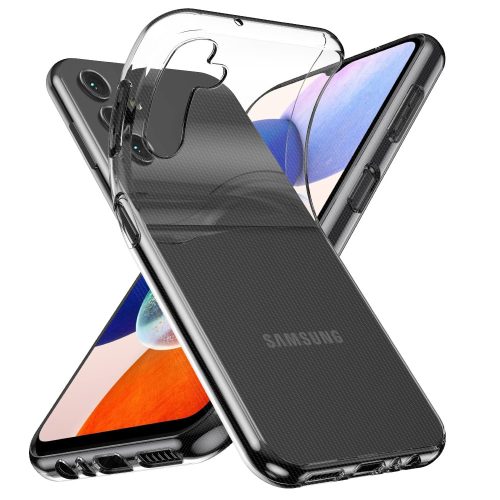 Samsung Galaxy A14 4G / A14 5G szilikon tok, hátlaptok, telefon tok, ultravékony, átlátszó, 0.5mm