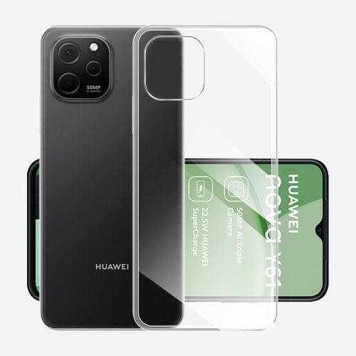 Huawei Nova Y61 szilikon tok, hátlaptok, telefon tok, vékony, átlátszó, 0.5mm