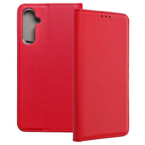 Samsung Galaxy A54 5G könyvtok, fliptok, telefon tok, mágneszáras, piros, Smart Case book