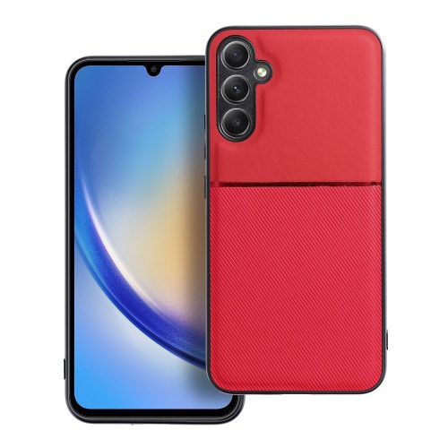 Samsung Galaxy A14 4G / A14 5G hátlap tok, telefon tok, stílusos, prémium, piros, Noble Case