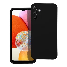  Samsung Galaxy A14 4G / A14 5G szilikon tok, hátlaptok, telefon tok, velúr belsővel, matt, fekete, Silicone