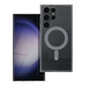   Samsung Galaxy S23 Ultra 5G hátlaptok, telefon tok, MagSafe kompatibilis, átlátszó, Mag Cover