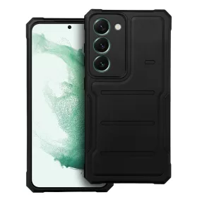  Samsung Galaxy S23 Plus 5G (S23+ 5G) ütésálló hátlap tok, telefon tok, mikroszálas belsővel, kamera védelemmel, fekete, Heavy Duty
