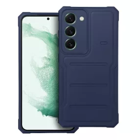   Samsung Galaxy S23 Plus 5G (S23+ 5G) ütésálló hátlap tok, telefon tok, mikroszálas belsővel, kamera védelemmel, sötétkék, Heavy Duty