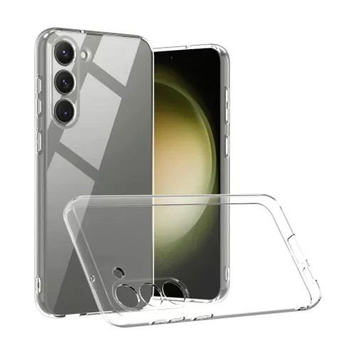 Samsung Galaxy S23 5G szilikon tok, hátlaptok, telefon tok, vastag, átlátszó, kamera védelemmel, 2mm, Clear Case