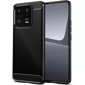   Xiaomi 13 5G szilikon tok, hátlaptok, telefon tok, karbon mintás, fekete, Carbon case