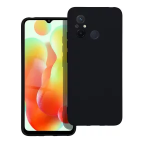   Xiaomi Redmi 12C szilikon tok, hátlaptok, telefon tok, velúr belsővel, matt, fekete, Silicone